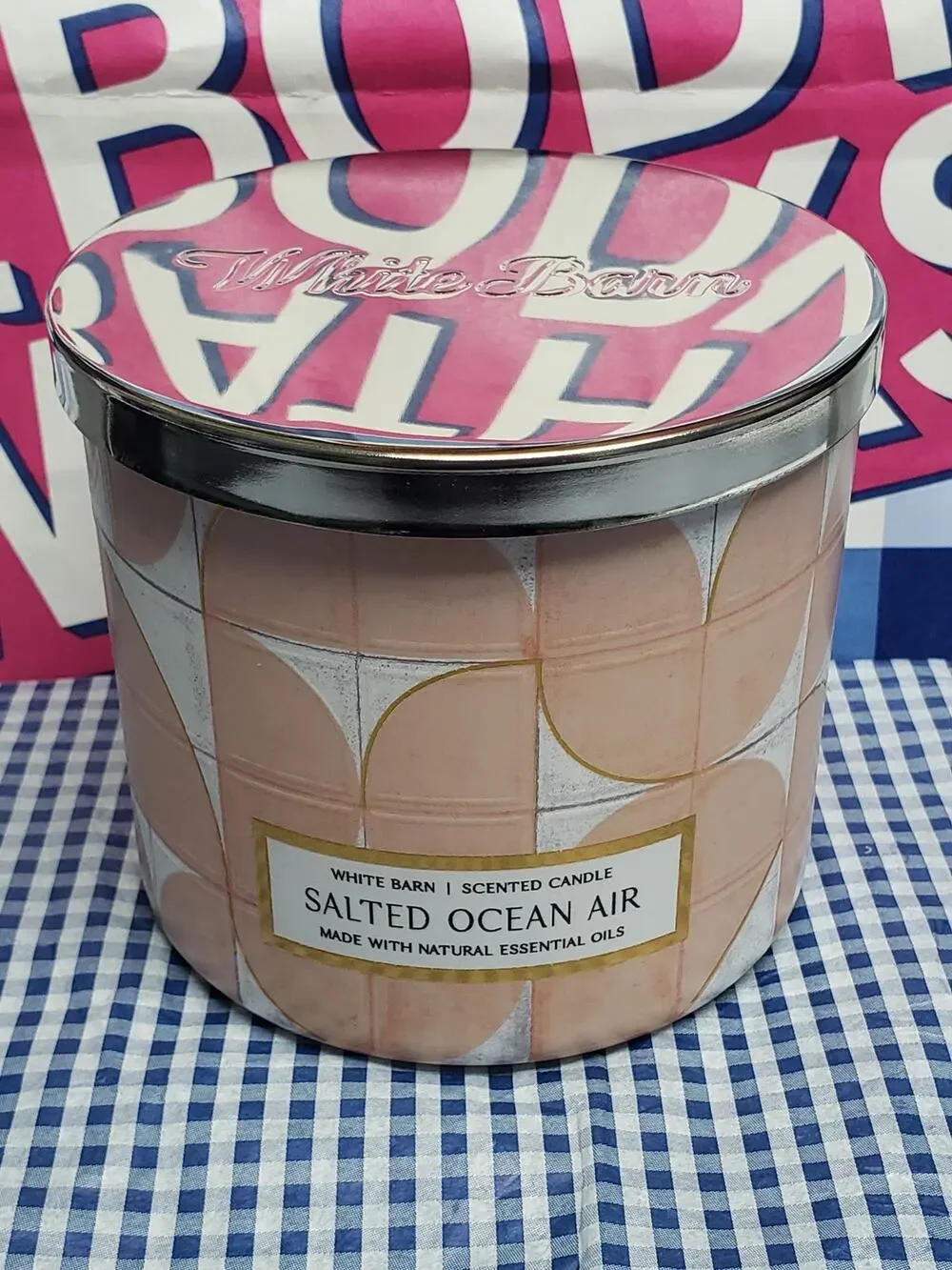 BBW Salted Ocean Air Large 3 Wick Candle Home Fragrance Decor